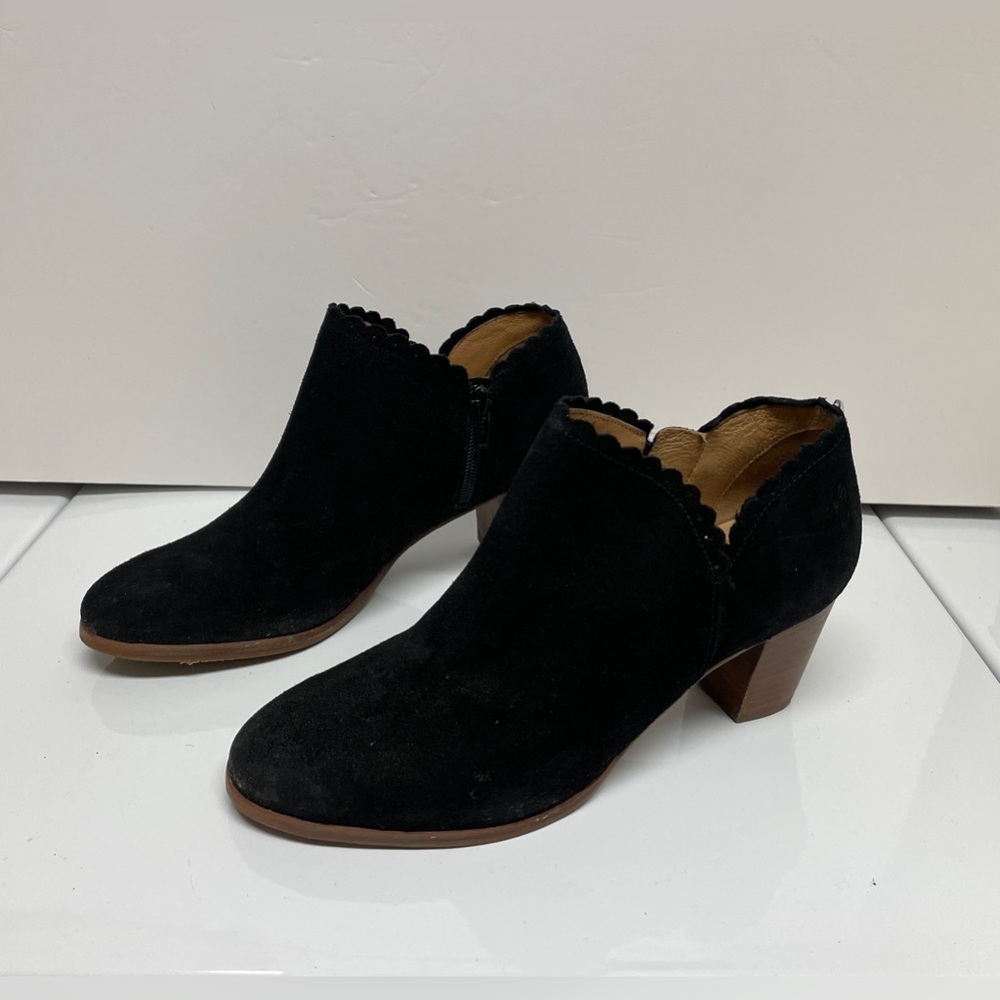 Jack Rogers Black Suede Marianne Booties - Size 7.5